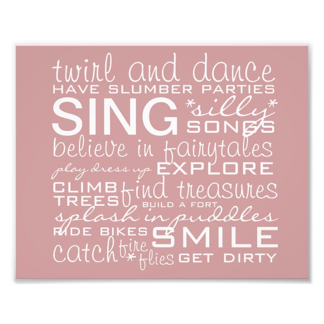 Baby Girl Nursery Print (Front)