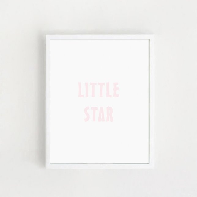 Baby Girl Nursery Wall Art. Little Star Poster (Creator Uploaded)
