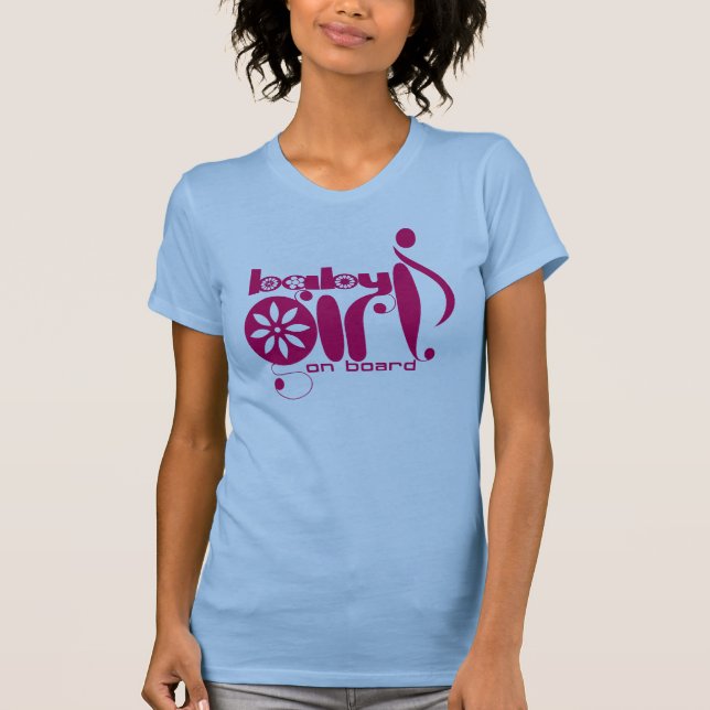 Baby Girl On Board Maternity T-shirt (Front)