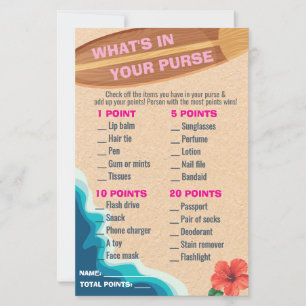 Baby Girl On Board What's In Your Purse Game