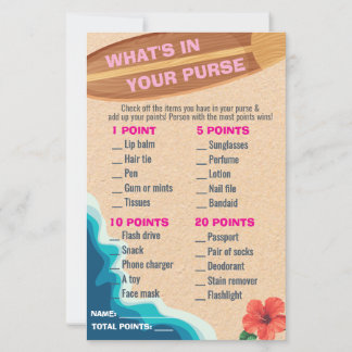 Baby Girl On Board What's In Your Purse Game