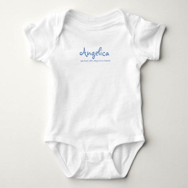 Baby girl one piece white bodysuit t-shirt  (Front)