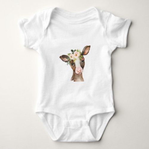 Baby Girl Onsie Shirt Boho Cow Farm Shirt