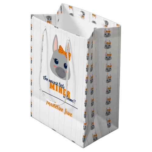 Baby Girl Orange Donkey Medium Gift Bag