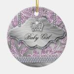 Baby Girl Ornament Cute Pink Crown Tiara at Zazzle