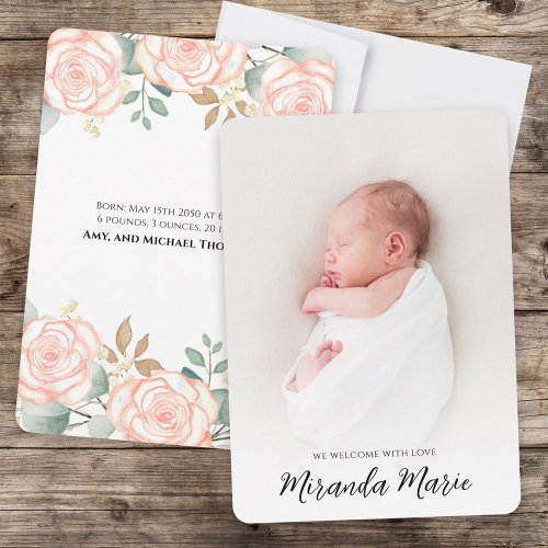 Baby Girl Overlay Text Newborn Photo Chic Pink 