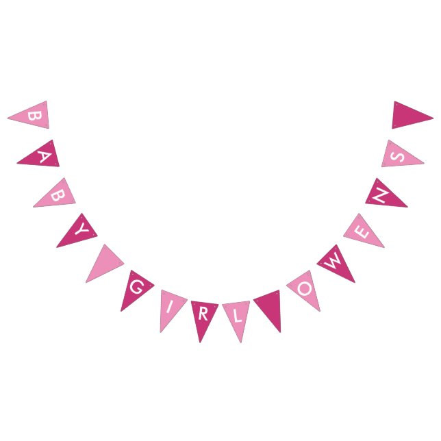 Baby Girl Owens Pink and White Banner (All)