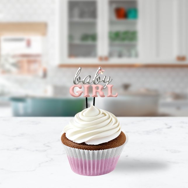 Baby Girl Pacifier Typography Table or Cake Topper Cutout (Creator Uploaded)