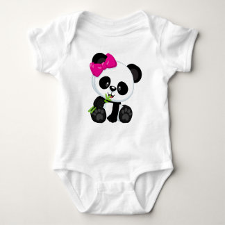 Baby girl panda bodysuit
