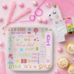 Baby Girl Paper Plates
