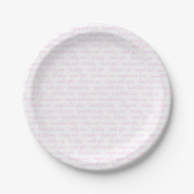 Baby Girl Paper Plates (Front)