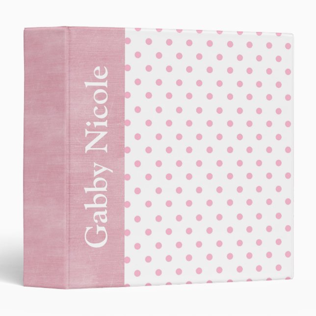 Baby Girl Personalized Custom Photo Album Gift 3 Ring Binder (Front/Spine)