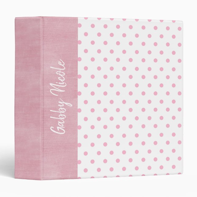 Baby Girl Personalized Custom Photo Album Gift 3 Ring Binder (Front/Spine)
