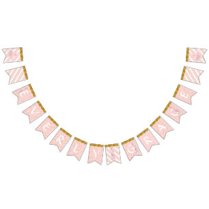 Baby Girl Personalized Nursery Room Name Pennant Bunting Flags