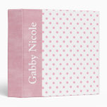 Baby Girl Personalized Pink Photo Album Gift 3 Ring Binder at Zazzle