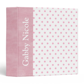 Baby Girl Personalized Pink Photo Album Gift 3 Ring Binder