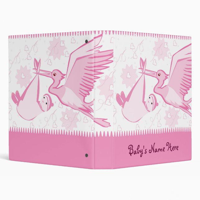 Baby Girl Photo Album 3 Ring Binder (Background)
