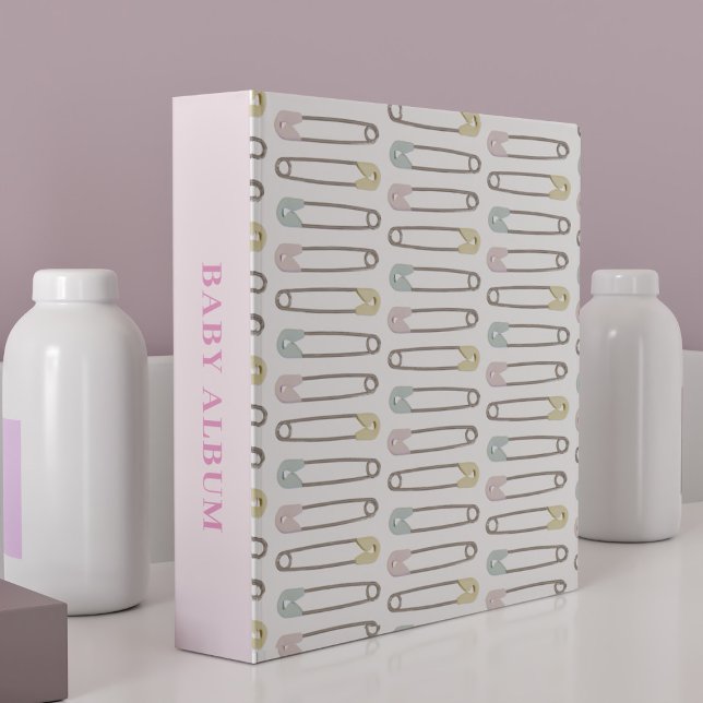 Baby Girl Photo Album Diaper Pin Memory Binder (Creator Uploaded)