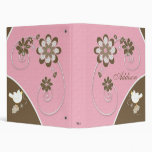 Baby Girl Photo Album In Pink And Brown Binder at Zazzle
