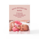 Baby Girl Photo and Cute Wording Happy Fathers Day Card Baby Girl Photo and Cute Wording Happy Fathers Day Card