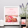 Baby Girl Photo and Cute Words for Mommy Poster