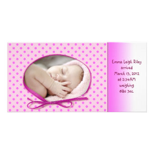 Baby Girl Photo Card