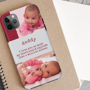 Baby Girl Photos with Adorable Words for Daddy iPhone 11 Pro Max Case