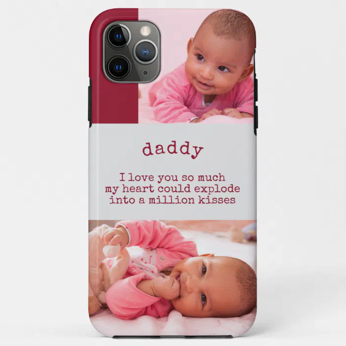 Baby Girl Photos With Adorable Words For Daddy Case Mate Iphone Case Zazzle Com