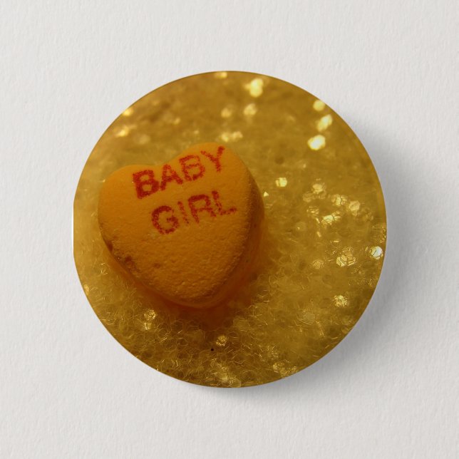 Baby Girl Pinback Button (Front)