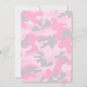 Baby Girl Pink Camo Shower Party Invite (Back)