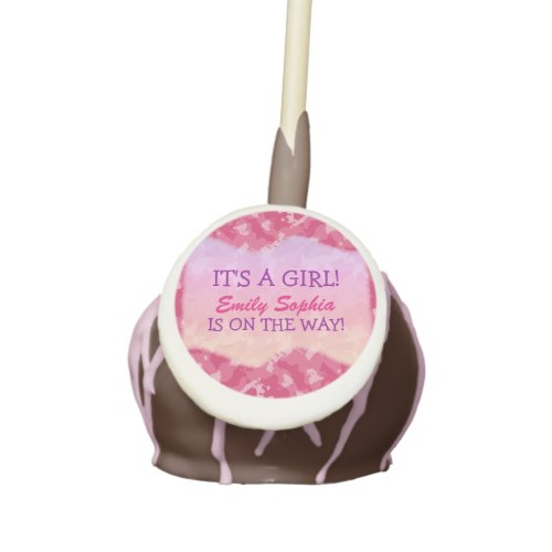 Baby Girl _ Pink Camo Themed Baby Shower Cake Pops