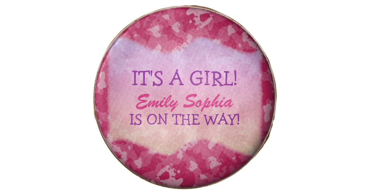 Baby Girl Pink Camo Themed Baby Shower Chocolate Covered Oreo
