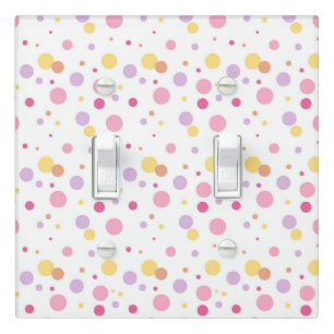 Baby Girl Pink Dots Nursery Light Switch Cover