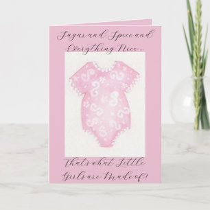 Baby Girl Pink Dress Card