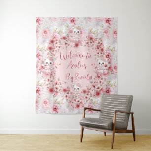 Baby Girl Pink Gender Reveal Photo Backdrop
