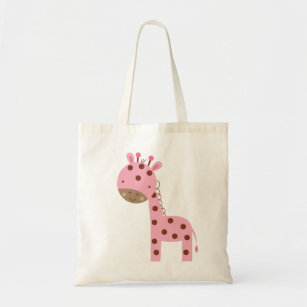 Baby Girl Pink Giraffe Tote Bag