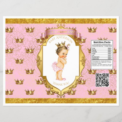 Baby Girl Pink Gold Chip Bag Wrappers