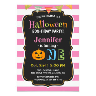 halloween birthday invitations zazzle