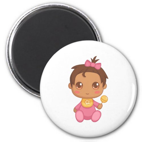Baby Girl Pink Jumpsuit Magnet