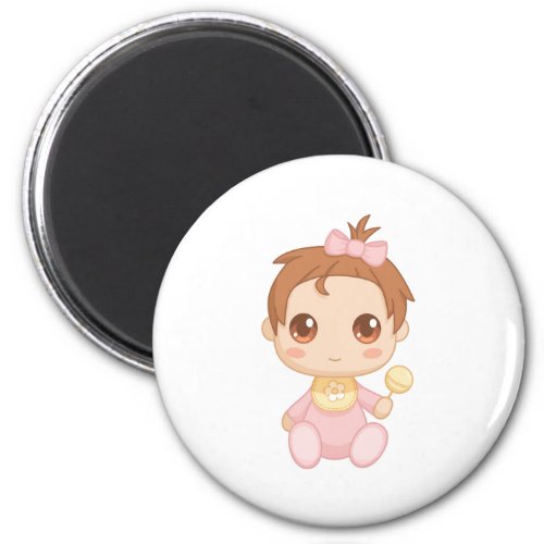 Baby Girl Pink Jumpsuit Magnet