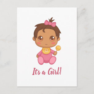 Baby Girl Pink Jumpsuit Postcard