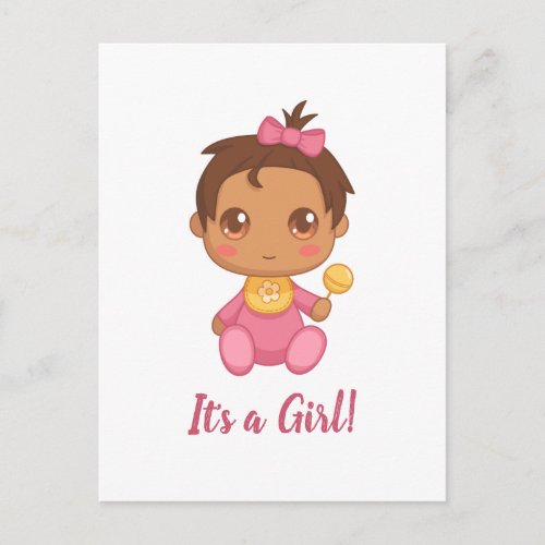 Baby Girl Pink Jumpsuit Postcard