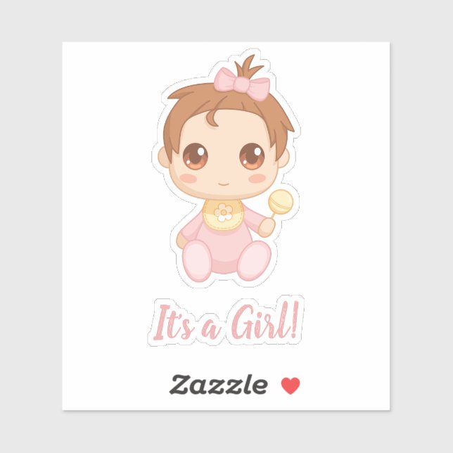 Baby Girl Pink Jumpsuit Sticker (Sheet)