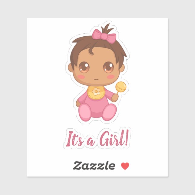Baby Girl Pink Jumpsuit Sticker (Sheet)