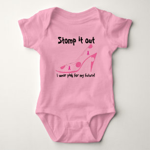 Baby Girl Pink Ribbon Crusade for her Future Baby Bodysuit