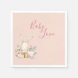 Baby Girl Pink Script Cute Elegant Baby Napkins
