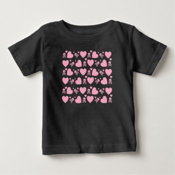 Baby Girl Pink Skulls Shirt by HeavyMetalHitman at Zazzle