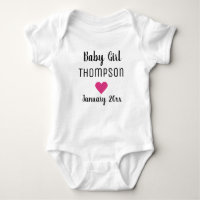 Baby Girl Pregnancy Announcement Pink Heart