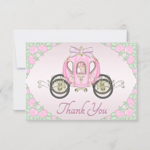 Baby Girl Princess Coach and Roses Pink Thank You