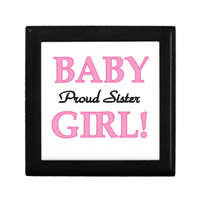 Baby Girl Proud Sister Gifts Gift Box (Front)